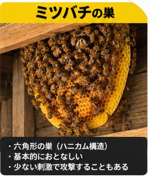 ミツバチの巣(実際の施工写真)